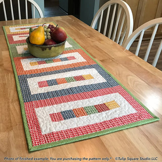 Rainbow Blocks Table Runner