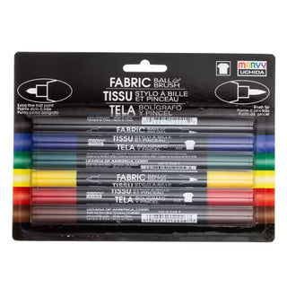 Fabric Ball & Brush Pens (6 ct)