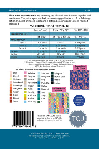 Color Chaos Quilt Pattern