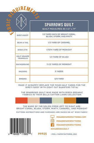 Sparrows Quilt Pattern