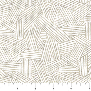 Folktale Light Brown Geometric Lines on Cream