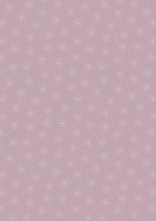 3 Yard Celtic Flowers on Heather (with silver metallic)