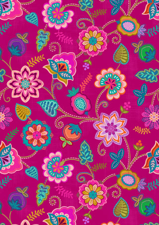 Sambramha Floral on Pink