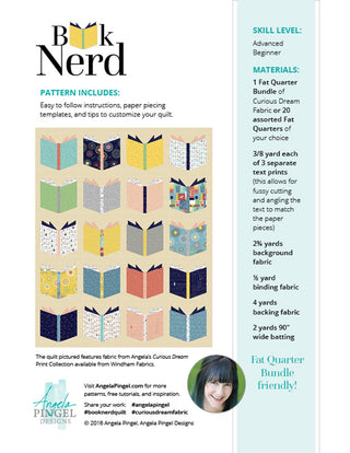 Book Nerd Quilt Pattern