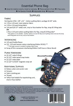 Essential Phone Bag Pattern and Hardware