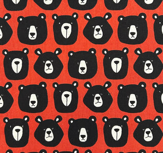 Black Bears on Red -Sevenberry