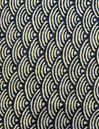 Seigaiha Wave Cotton Broadcloth - Indigo