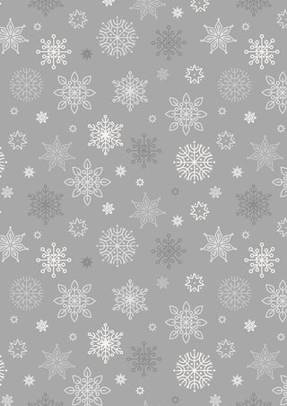 Saariselka Snowflakes on Grey