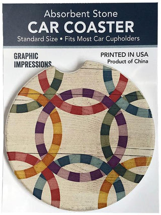 Car Coaster Double Wedding Ring