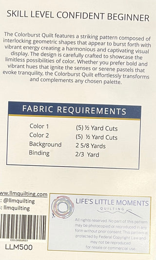 The Colorburst Quilt Pattern