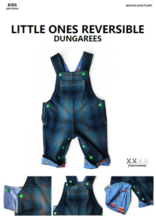 Little Ones Reversible Dungarees