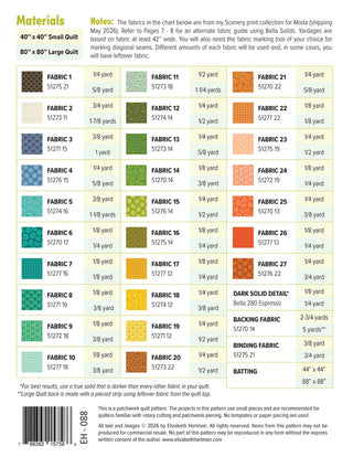 Outdoors Quilt Pattern - Elizabeth Hartman
