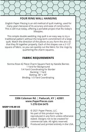 Four Ring Wall Hanging Pattern/Template Set