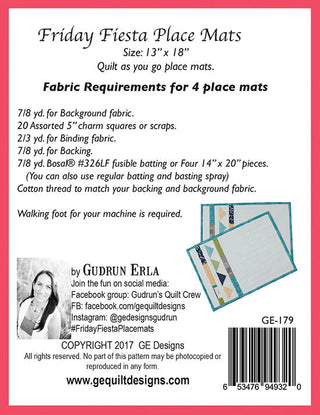 Friday Fiesta Place Mats - 4 Placemats