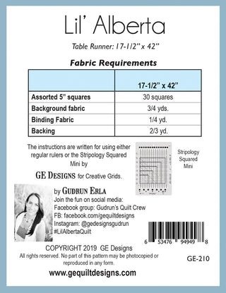 Lil Alberta Table Runner Pattern