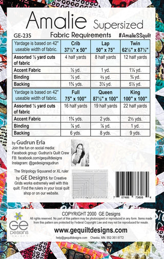 Amalie Supersized Quilt Pattern