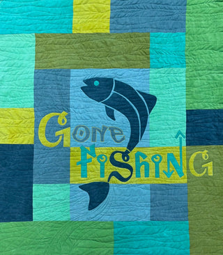 Gone Fishing Pattern- Cherrywood Hand Dyed Fabrics