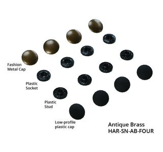 Tool-Free Snaps - 1/2" Antique Brass