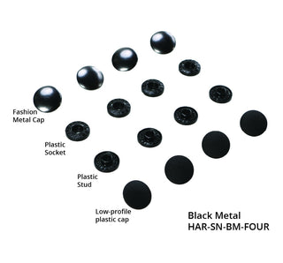 Tool-Free Snaps - 1/2" Black Metal