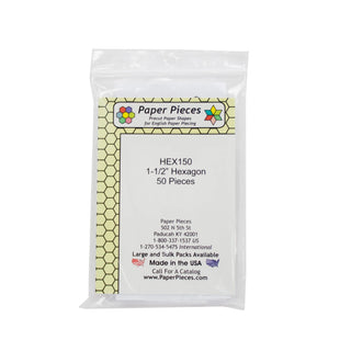 Paper Pack Hexagons - 1-1/2" 50 pieces