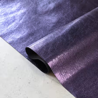 Future Dusk Metallic Foil Faux Leather Fabric