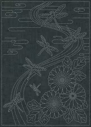 Sashiko Cloth Twilight Dragonfly