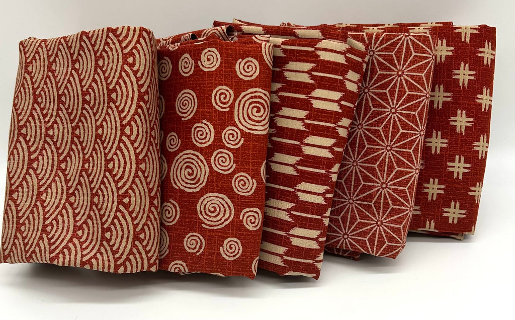 Japanese - Rust - Kokka 5 HalfYard Bundle – Seams Like Quilting