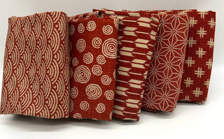 Japanese  - Rust - Kokka 5 HalfYard Bundle