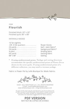 Flourish Quilt Pattern - Lella Boutique