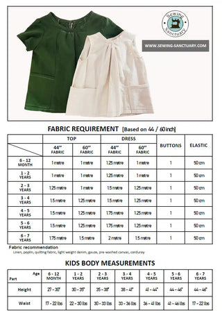 Lilly Smock Top and Dress Pattern