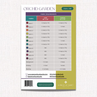Orchid Garden Quilt Pattern