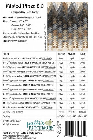 Misted Pines 2.0 Quilt Pattern