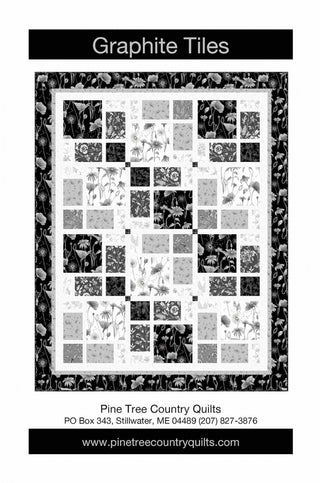 Snowfall - Graphite Tiles Quilt Kit
