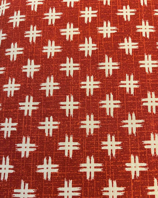 Igeta Hashtag Cotton Broadcloth - Rust
