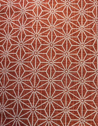 Asanoha Hemp Flowers Cotton Broadcloth - Rust