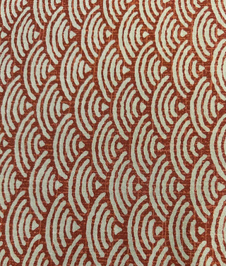 Seigaiha Wave Cotton Broadcloth - Rust