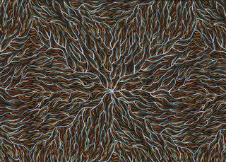 Running Water Dreaming Brown - Aboriginal