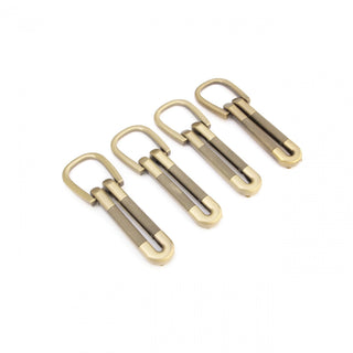 Textured Loop Strap Connectors - Antique Gold