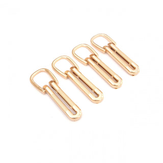 Textured Loop Strap Connectors - Gold