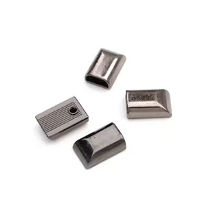Four Zipper Cord Ends - Gun Metal -STS176B