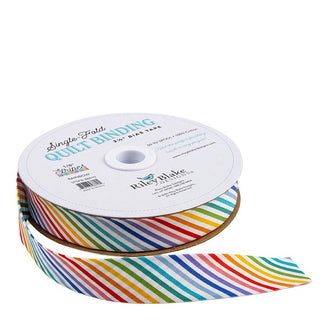 Single Fold Quilt Binding - Stripe Rainbow