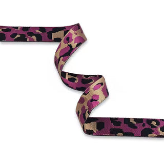 Leopard Violet Rose 1.5" Navy 3 yards