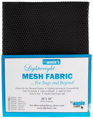 Lightweight Mesh Fabric Black - By Annie