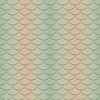 WI-All Over Fish Scales - Peach/Green