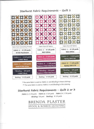 Starburst Quilt Pattern