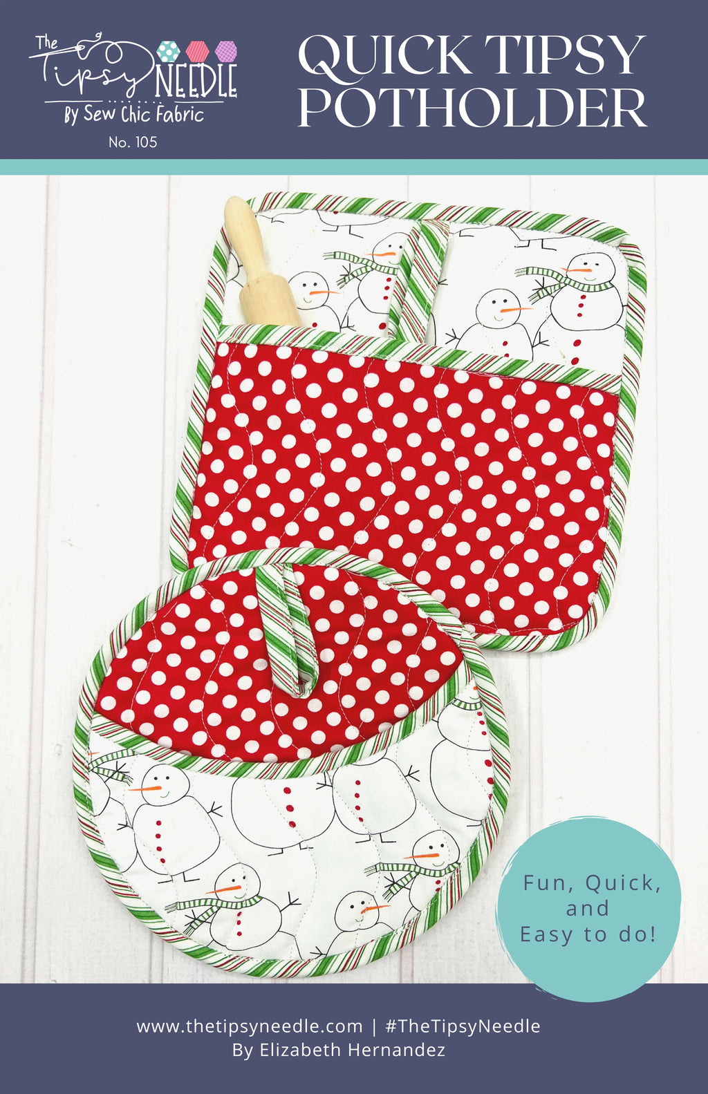 Quick Tipsy Potholder Pattern – Seams Like Quilting