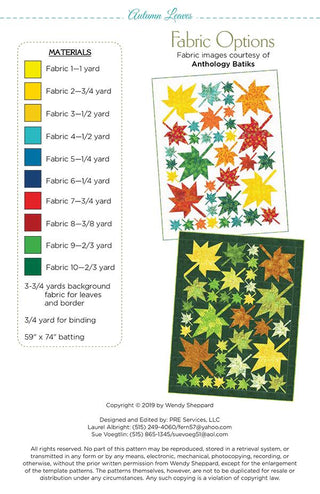Autumn Leaves Quilt Pattern
