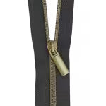 #3 Black Zipper - Antique Coil