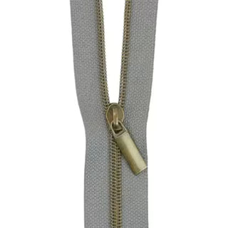 #3 Grey Zipper - Antique Coil
