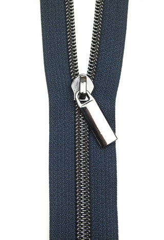 #5 Navy Zipper - Gunmetal Pull